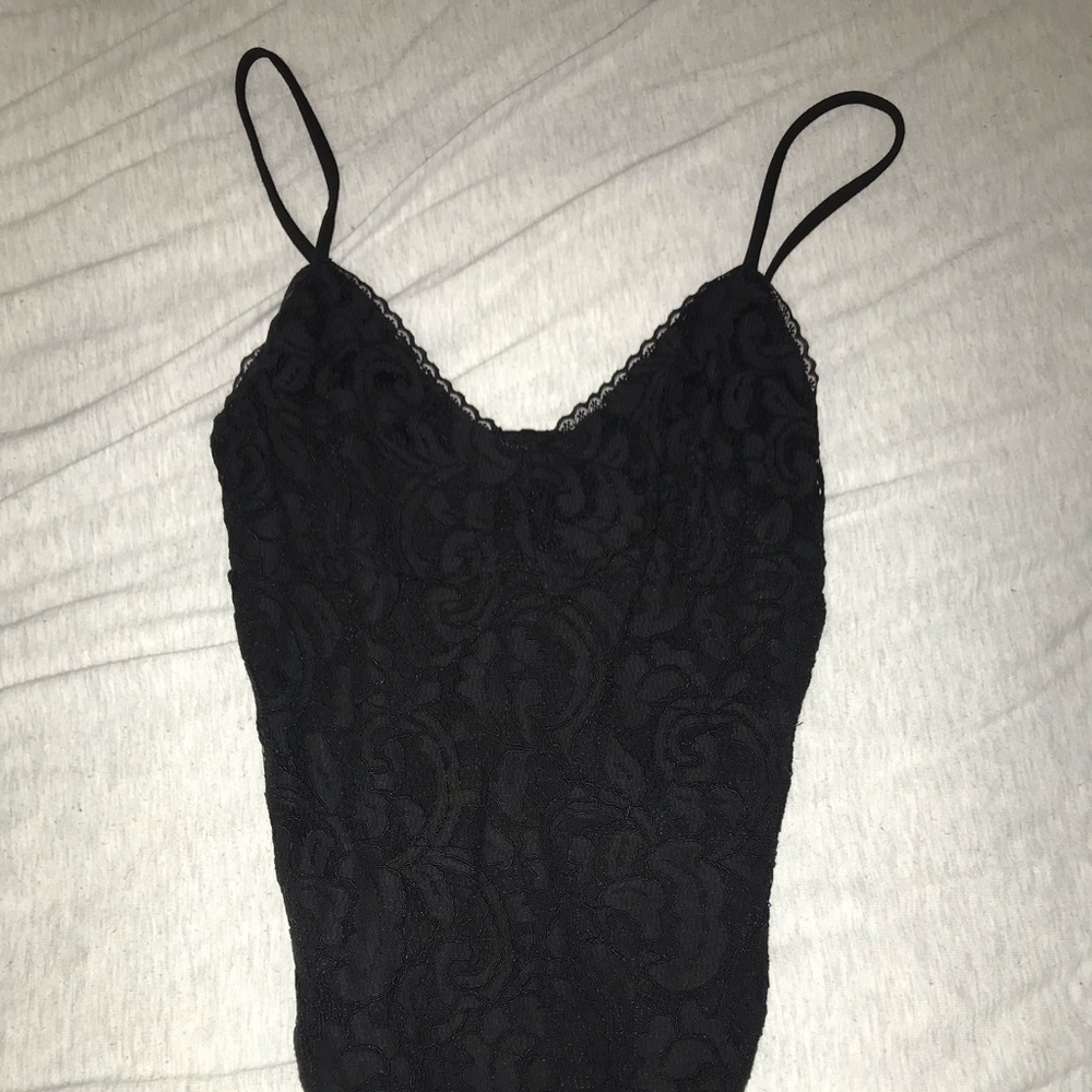 Black forever 21 lace bodysuit